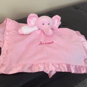 Pink Elephant Baby Blankie Lovey - “Joanna” NWT